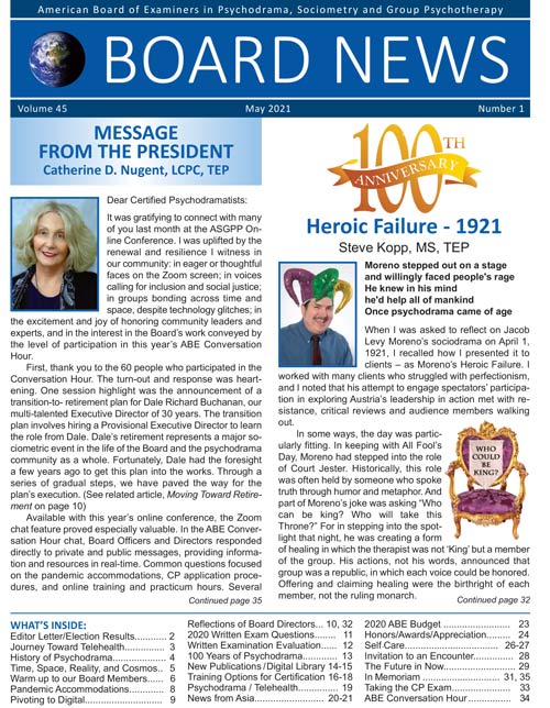 ABE Board News - May 2021 Newsletter