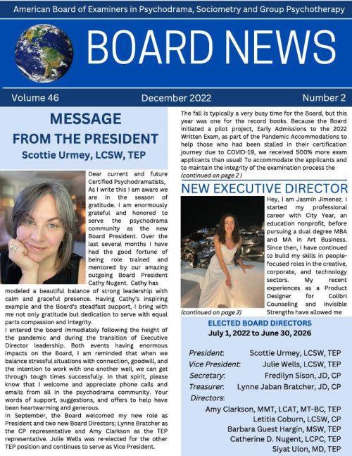 December 2022 Board News Newsletter