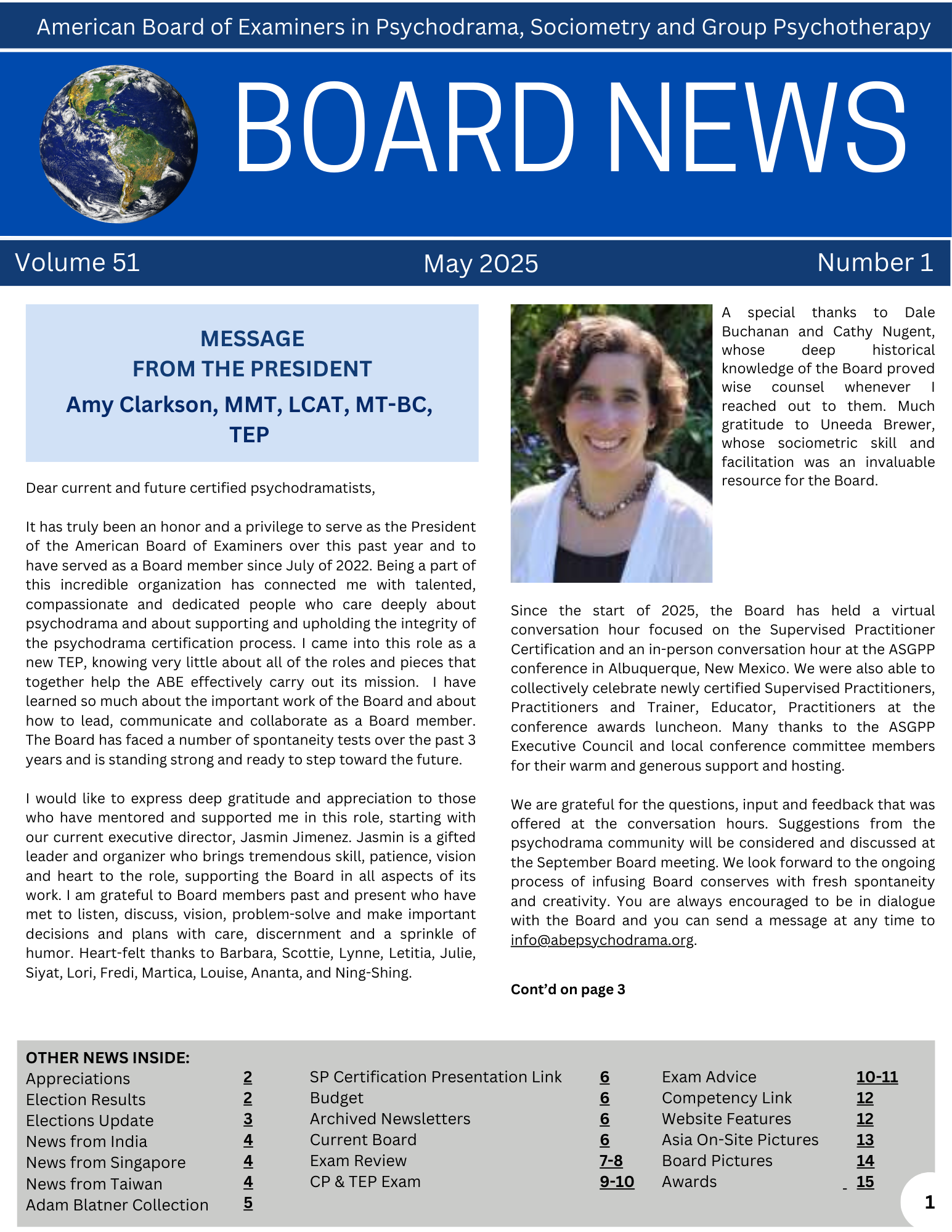 May 2025 Board News newsletter cover